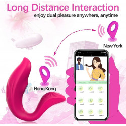 Vibrador parejas clip pulso de aire succión vibrador app