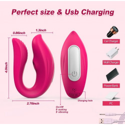 Vibrador parejas clip pulso de aire succión vibrador app