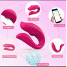 Vibrador parejas clip pulso de aire succión vibrador app