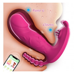 Triple  multiorgásmico anal vaginal y pulso de aire conejo RABBIT con app desde tu celular