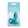 rear assets plug aluminio dilatador azul tamaño mediano verde azulado iridiscente