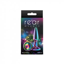 Rear Assets - Tapered - Small - Multicolor - Rainbow plug de aluminio chico