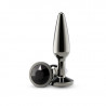 Rear Assets - Tapered  Small Gunmetal Black plug aluminio dilatador