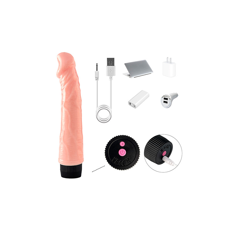 VIBRADOR RECARGABLE FORMA DE PENE R6