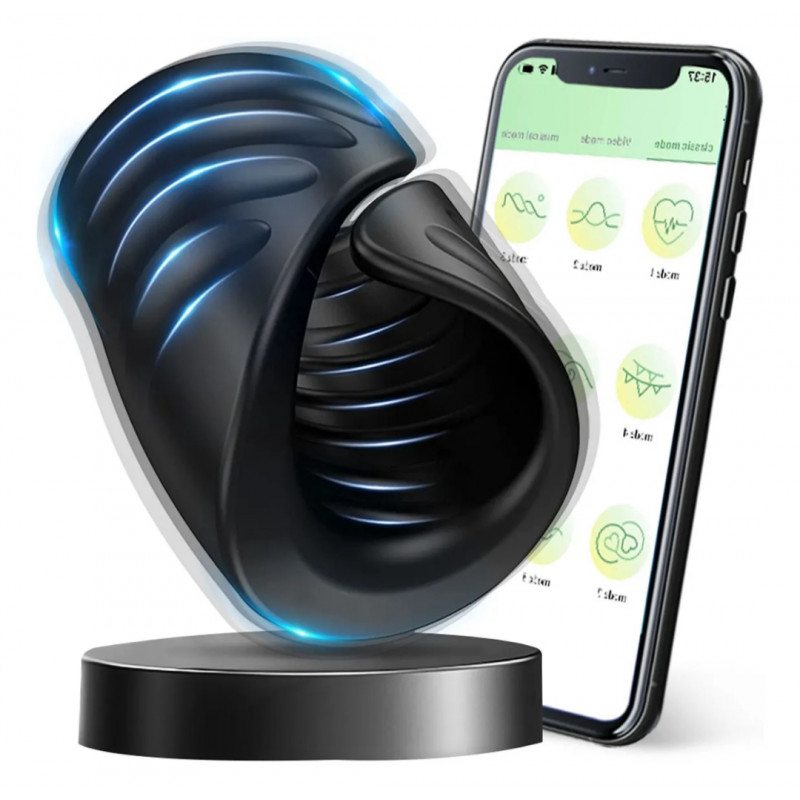 Taco masturbandor eléctrico de silicón app manejo desde celular recargable