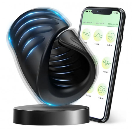 Taco masturbandor eléctrico de silicón app manejo desde celular recargable