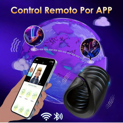 Taco masturbandor eléctrico de silicón app manejo desde celular recargable