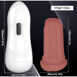 Male masturbador eléctrico discreto forma de bote y textura forma de vagina al interior
