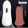 Male masturbador eléctrico discreto forma de bote y textura forma de vagina al interior
