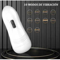 Male masturbador eléctrico discreto forma de bote y textura forma de vagina al interior