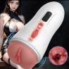 Male masturbador eléctrico discreto forma de bote y textura forma de vagina al interior