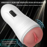 Male masturbador eléctrico discreto forma de bote y textura forma de vagina al interior