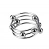 Anillo perlas acero inoxidable diámetro 40 mm perlas móviles ancho 1.8 cm