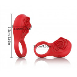 Anillo flor de loto Rose app recargable vibrador