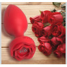 Plug Rose rosa roja con vibración recargable