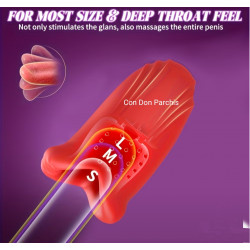 Boca vagina masturbador electrico rojo funciones de vibración recargable