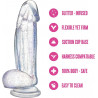 Bling dildo con gliters 7.5 naturally yours