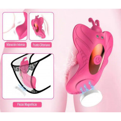 Panty mariposa vibradora control desde celular app o manual con iman para ropa interior