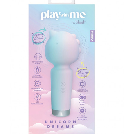 Unicorn dreams  handheld vibrador wanachi recargable forma de unicornio potente
