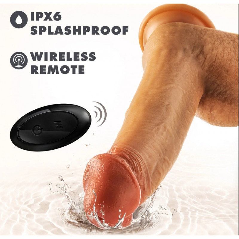 Dr Phillips  8.5 dildo sube y baja gira y vibra dr skin