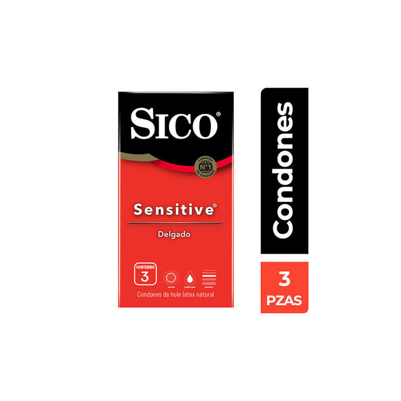 Sico sensitive extra sense condones delgados 3 piezas