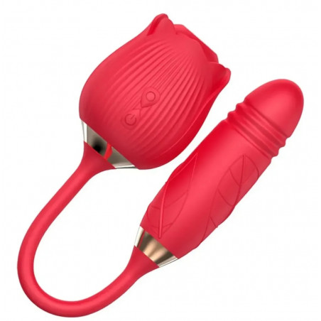 Flor succionadora (pulso) con baston vibrador telescópico sube y baja