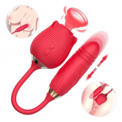 Flor succionadora (pulso) con baston vibrador telescópico sube y baja