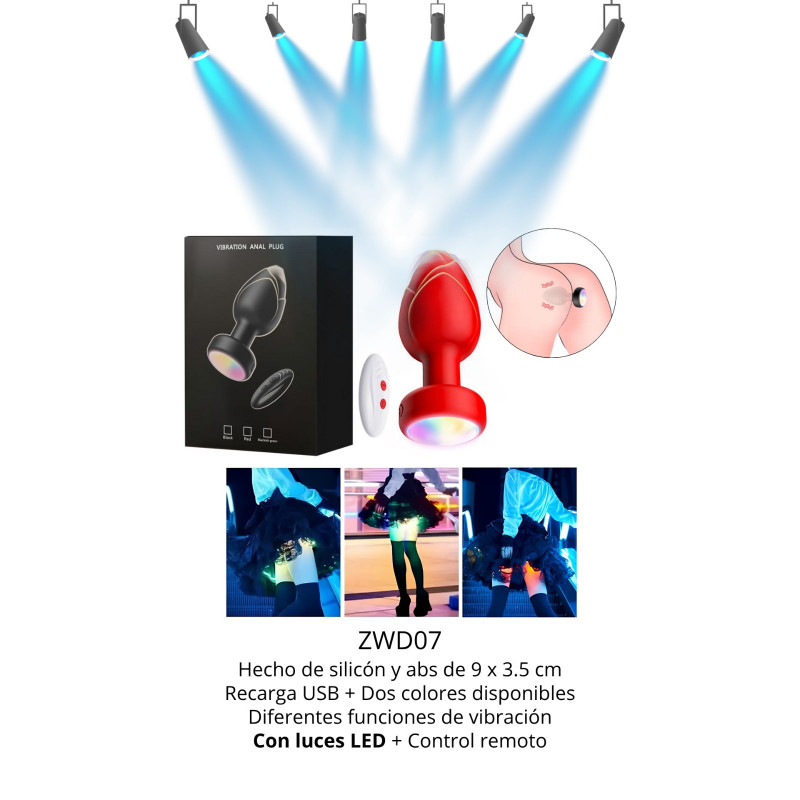 Plug led vibración  y control remoto