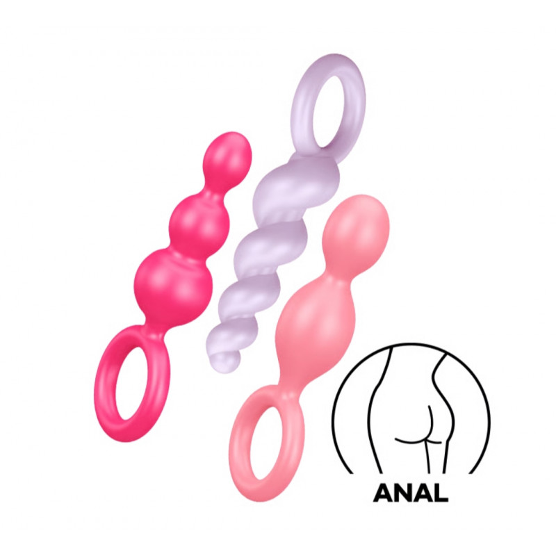 Kit  3 Plugs anal booty call  satisfyer