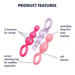 Kit  3 Plugs anal booty call  satisfyer