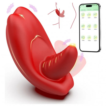 Panty labios lengua vibradora control app de tu teléfono