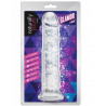 Glamour dildo transparente con glitters