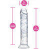 Glamour dildo transparente con glitters
