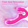 Arnés vibrador strapless con pulso temblor clitoris