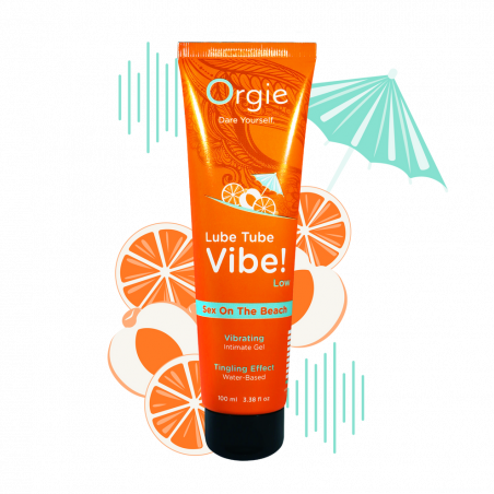 Orgie lube tube vive lubricante vibrador con sabor a piña colada 100 ml