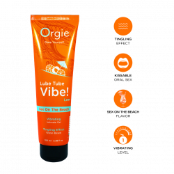 Orgie lube tube vive lubricante vibrador con sabor a piña colada 100 ml