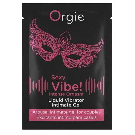 Intense orgasme orgie vibrador liquido sensación frio calor y hormigueo sachet sobre